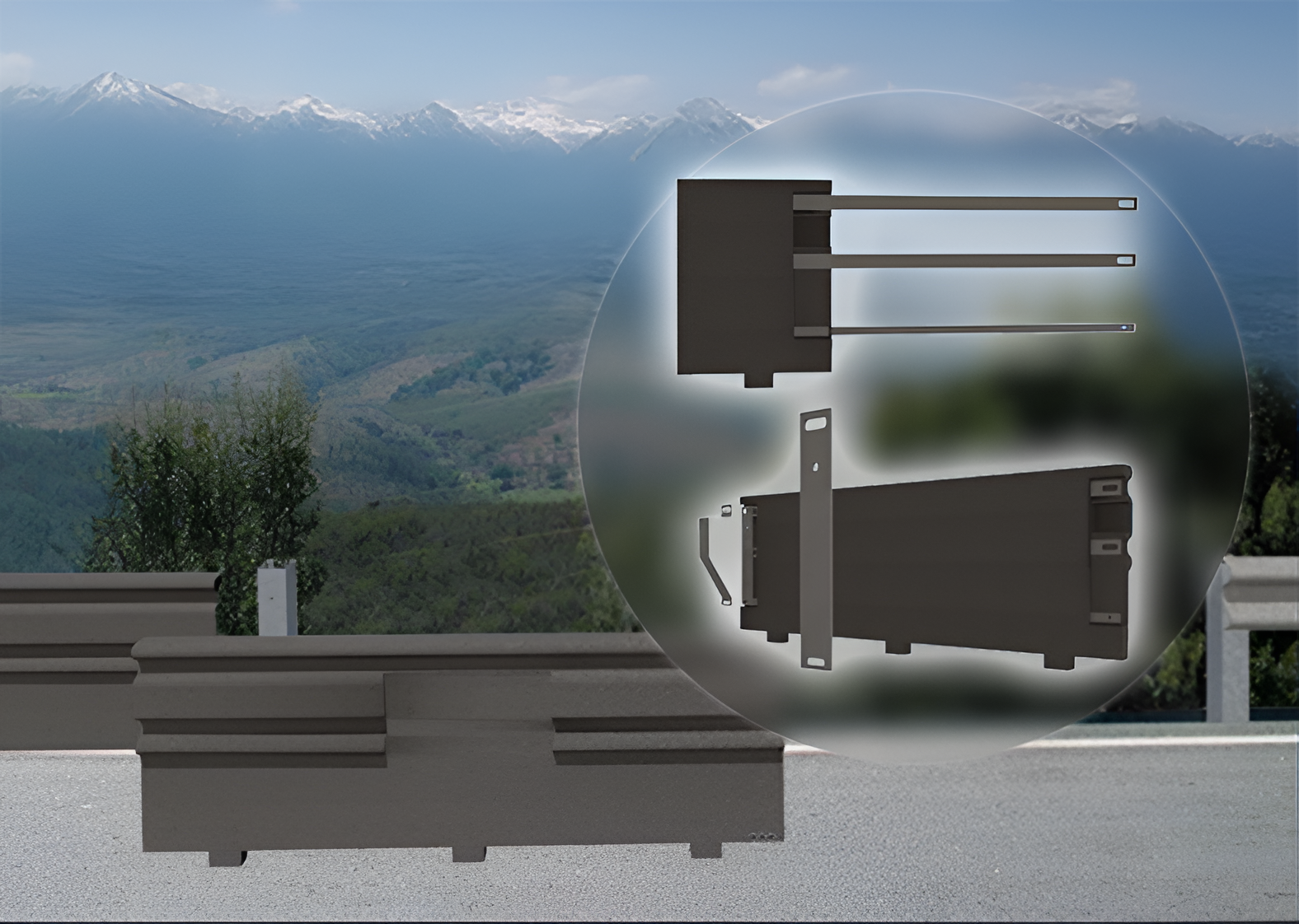 1Barrier Industrial - Barrera de caucho ignífugo